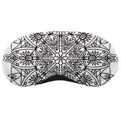 Drawing Pencil Pattern Mandala Sleeping Mask by Wegoenart