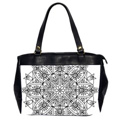 Drawing Pencil Pattern Mandala Oversize Office Handbag (2 Sides) by Wegoenart