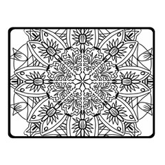 Drawing Pencil Pattern Mandala Fleece Blanket (small) by Wegoenart