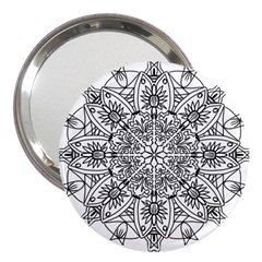 Drawing Pencil Pattern Mandala 3  Handbag Mirrors by Wegoenart