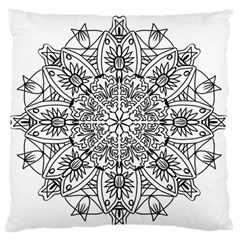 Drawing Pencil Pattern Mandala Standard Flano Cushion Case (two Sides) by Wegoenart