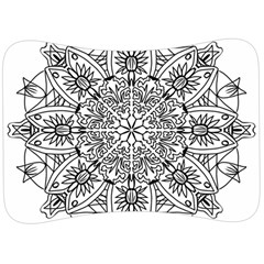 Drawing Pencil Pattern Mandala Velour Seat Head Rest Cushion by Wegoenart