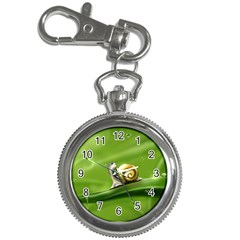 Snail Drops Rain Drawing Green Key Chain Watches by Wegoenart