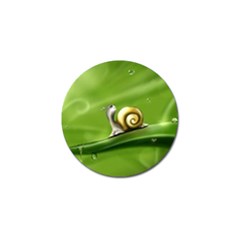 Snail Drops Rain Drawing Green Golf Ball Marker by Wegoenart