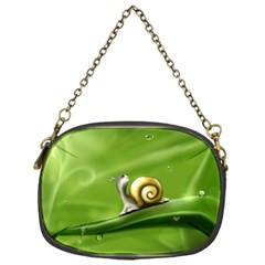 Snail Drops Rain Drawing Green Chain Purse (one Side) by Wegoenart