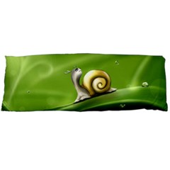 Snail Drops Rain Drawing Green Body Pillow Case (dakimakura) by Wegoenart