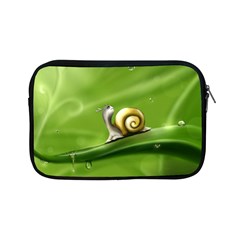 Snail Drops Rain Drawing Green Apple Ipad Mini Zipper Cases by Wegoenart