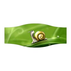 Snail Drops Rain Drawing Green Stretchable Headband by Wegoenart