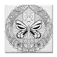 Mandala Butterfly Insect Tile Coasters by Wegoenart