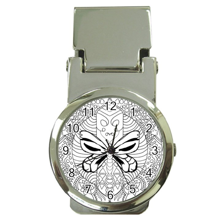 Mandala Butterfly Insect Money Clip Watches