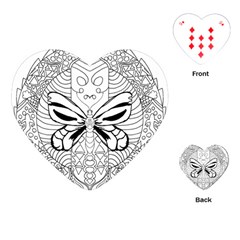 Mandala Butterfly Insect Playing Cards Single Design (heart) by Wegoenart