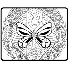 Mandala Butterfly Insect Fleece Blanket (medium)  by Wegoenart