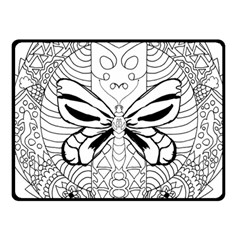 Mandala Butterfly Insect Fleece Blanket (small) by Wegoenart