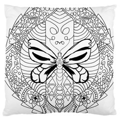 Mandala Butterfly Insect Large Cushion Case (two Sides) by Wegoenart