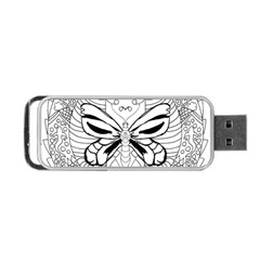 Mandala Butterfly Insect Portable Usb Flash (one Side) by Wegoenart