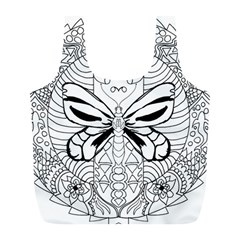 Mandala Butterfly Insect Full Print Recycle Bag (l) by Wegoenart