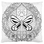 Mandala Butterfly Insect Standard Flano Cushion Case (One Side) Front