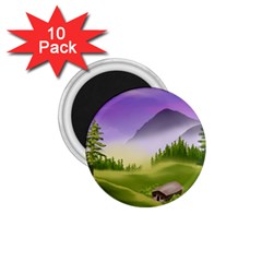 Digital Art Painting Landscape 1 75  Magnets (10 Pack)  by Wegoenart