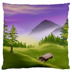 Digital Art Painting Landscape Standard Flano Cushion Case (two Sides) by Wegoenart