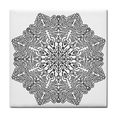 Mandala Drawing Unique Art Pattern Tile Coasters by Wegoenart