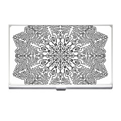 Mandala Drawing Unique Art Pattern Business Card Holder by Wegoenart