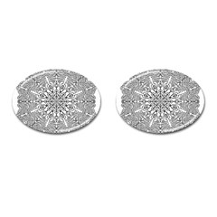 Mandala Drawing Unique Art Pattern Cufflinks (oval)