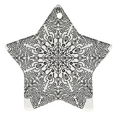 Mandala Drawing Unique Art Pattern Star Ornament (two Sides) by Wegoenart