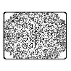 Mandala Drawing Unique Art Pattern Fleece Blanket (small) by Wegoenart