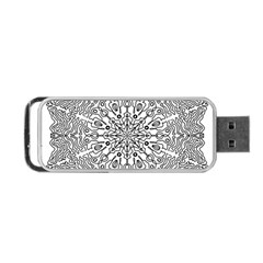 Mandala Drawing Unique Art Pattern Portable Usb Flash (one Side) by Wegoenart