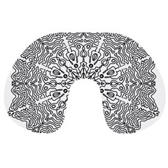 Mandala Drawing Unique Art Pattern Travel Neck Pillow by Wegoenart