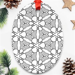 Pattern Design Pretty Cool Art Ornament (oval) by Wegoenart