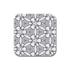 Pattern Design Pretty Cool Art Rubber Square Coaster (4 Pack)  by Wegoenart