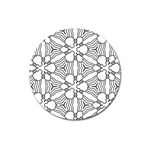 Pattern Design Pretty Cool Art Magnet 3  (Round) Front