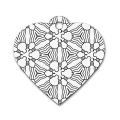 Pattern Design Pretty Cool Art Dog Tag Heart (one Side) by Wegoenart