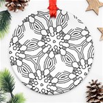 Pattern Design Pretty Cool Art Ornament (Round) Front