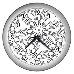 Pattern Design Pretty Cool Art Wall Clock (silver) by Wegoenart