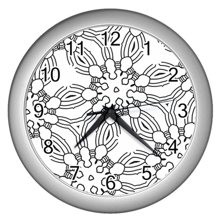 Pattern Design Pretty Cool Art Wall Clock (Silver)