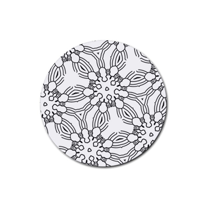 Pattern Design Pretty Cool Art Rubber Coaster (Round) 