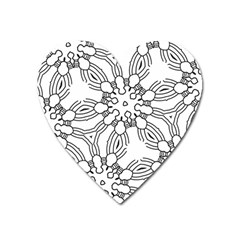 Pattern Design Pretty Cool Art Heart Magnet by Wegoenart