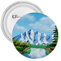 Digital Design Landscape Mountains 3  Buttons by Wegoenart