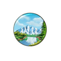 Digital Design Landscape Mountains Hat Clip Ball Marker (10 Pack)