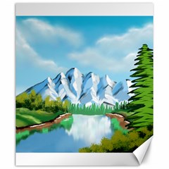 Digital Design Landscape Mountains Canvas 20  X 24  by Wegoenart