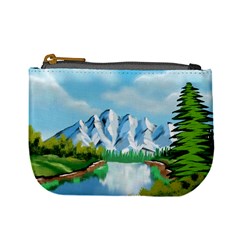 Digital Design Landscape Mountains Mini Coin Purse by Wegoenart