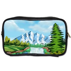 Digital Design Landscape Mountains Toiletries Bag (two Sides) by Wegoenart