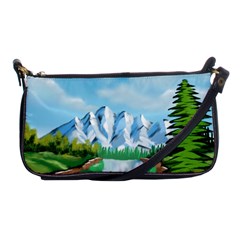 Digital Design Landscape Mountains Shoulder Clutch Bag by Wegoenart