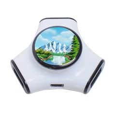 Digital Design Landscape Mountains 3-port Usb Hub by Wegoenart