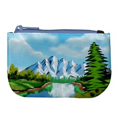 Digital Design Landscape Mountains Large Coin Purse by Wegoenart