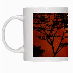 Digital Art Landscape Trees Artwork White Mugs by Wegoenart