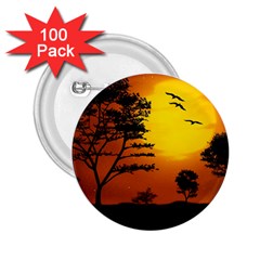 Digital Art Landscape Trees Artwork 2 25  Buttons (100 Pack)  by Wegoenart