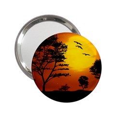 Digital Art Landscape Trees Artwork 2 25  Handbag Mirrors by Wegoenart